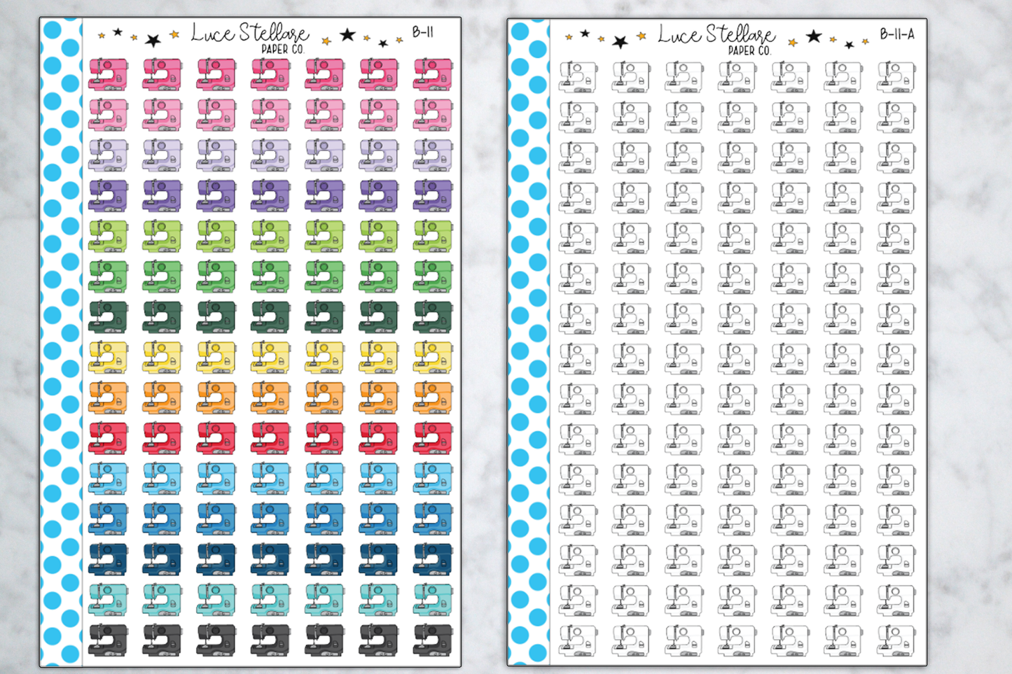 Sewing Machine Stickers / B-11