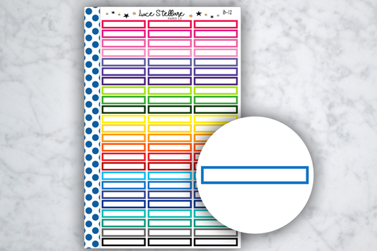 Outlined Header Stickers / B-12