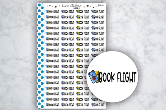 Book Flight Reminder Stickers / BN-18
