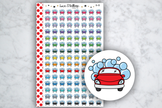 Car Wash Icon Stickers / B-18