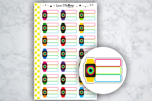 Apple Rings Tracker Planner Stickers / B-21