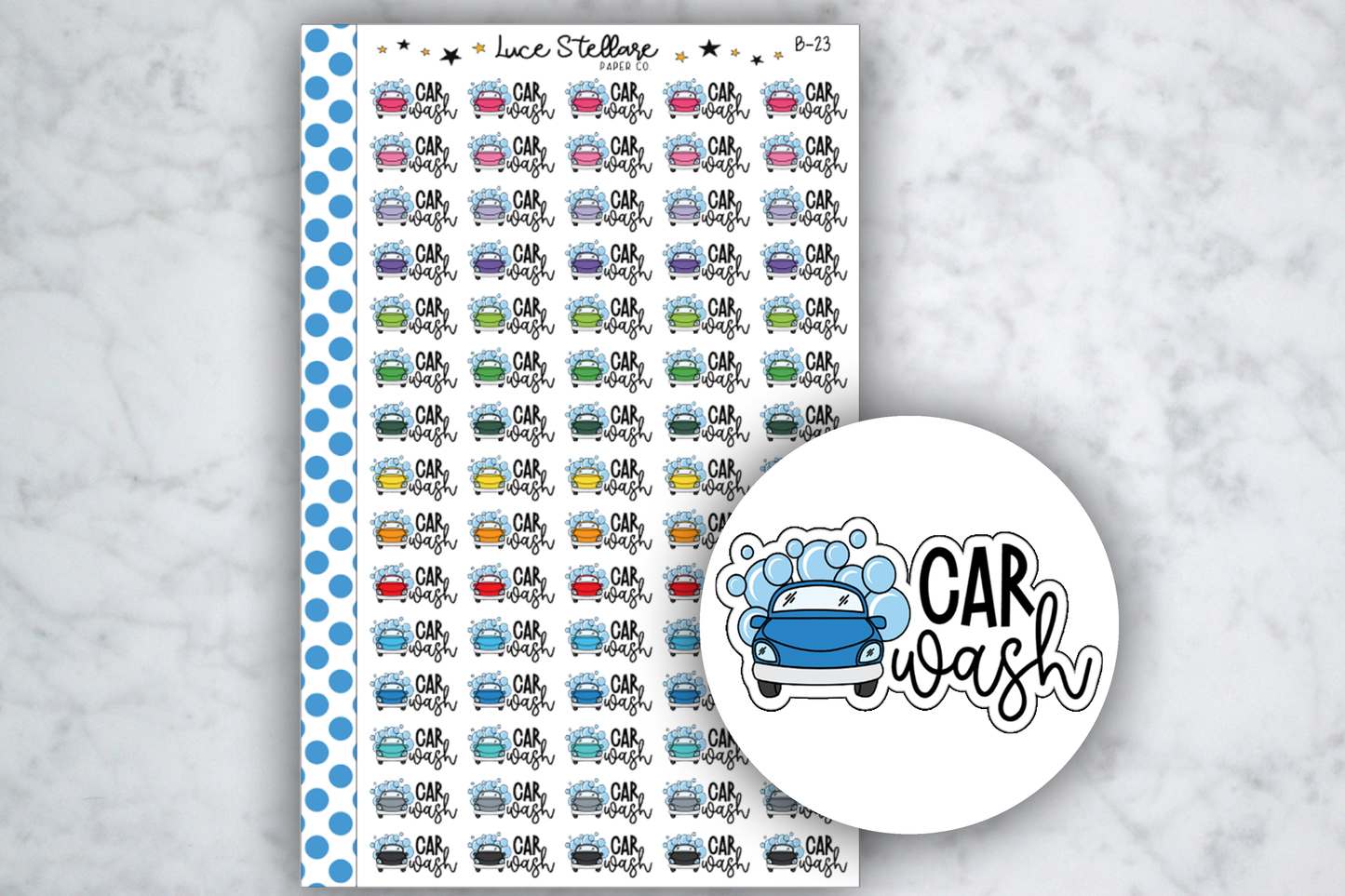 Car Wash Stickers / B-23