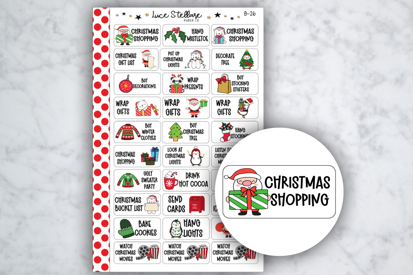 Christmas Planning Stickers / B-26