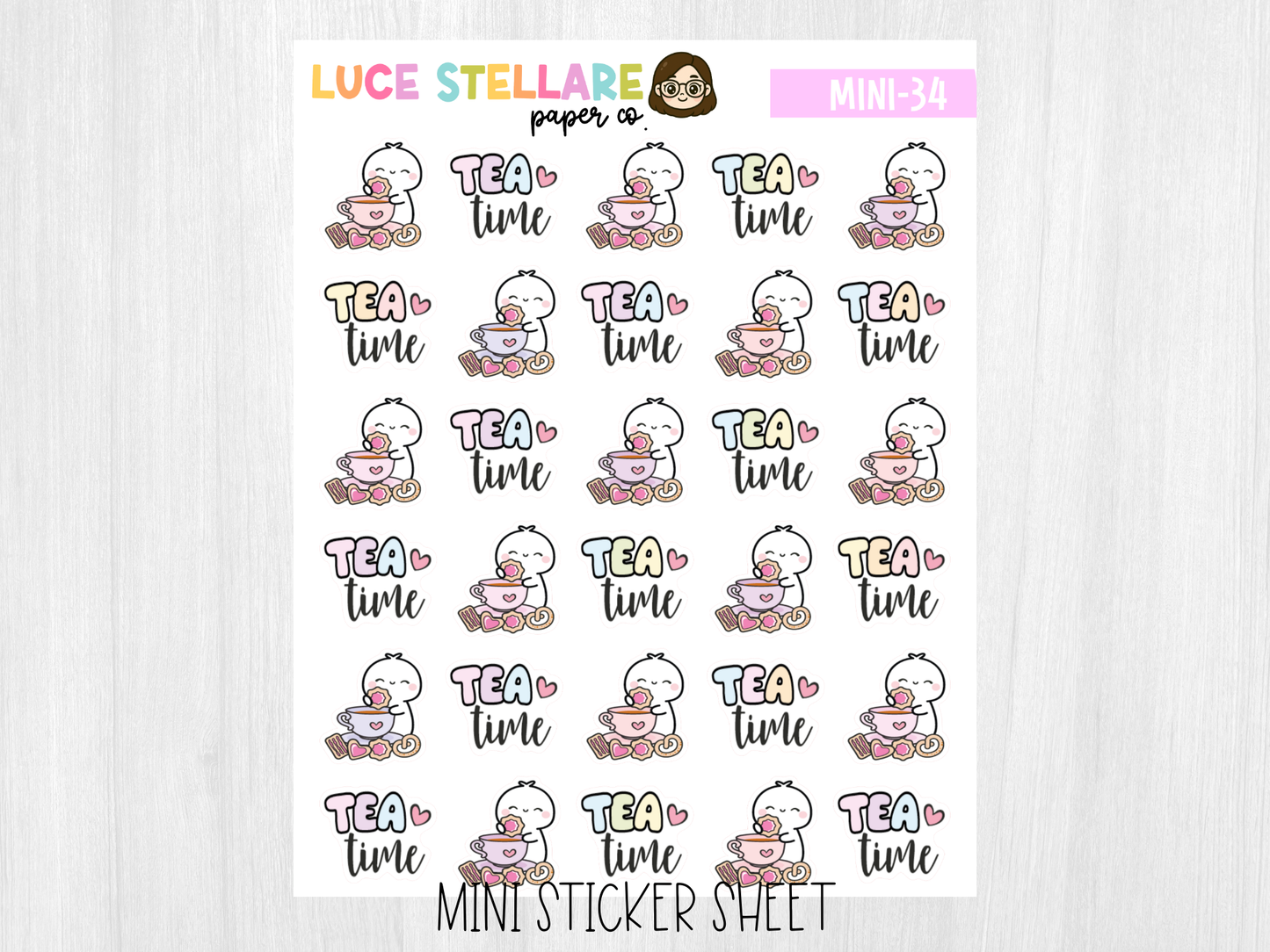 Tea Time Sticker Sheet / M-34
