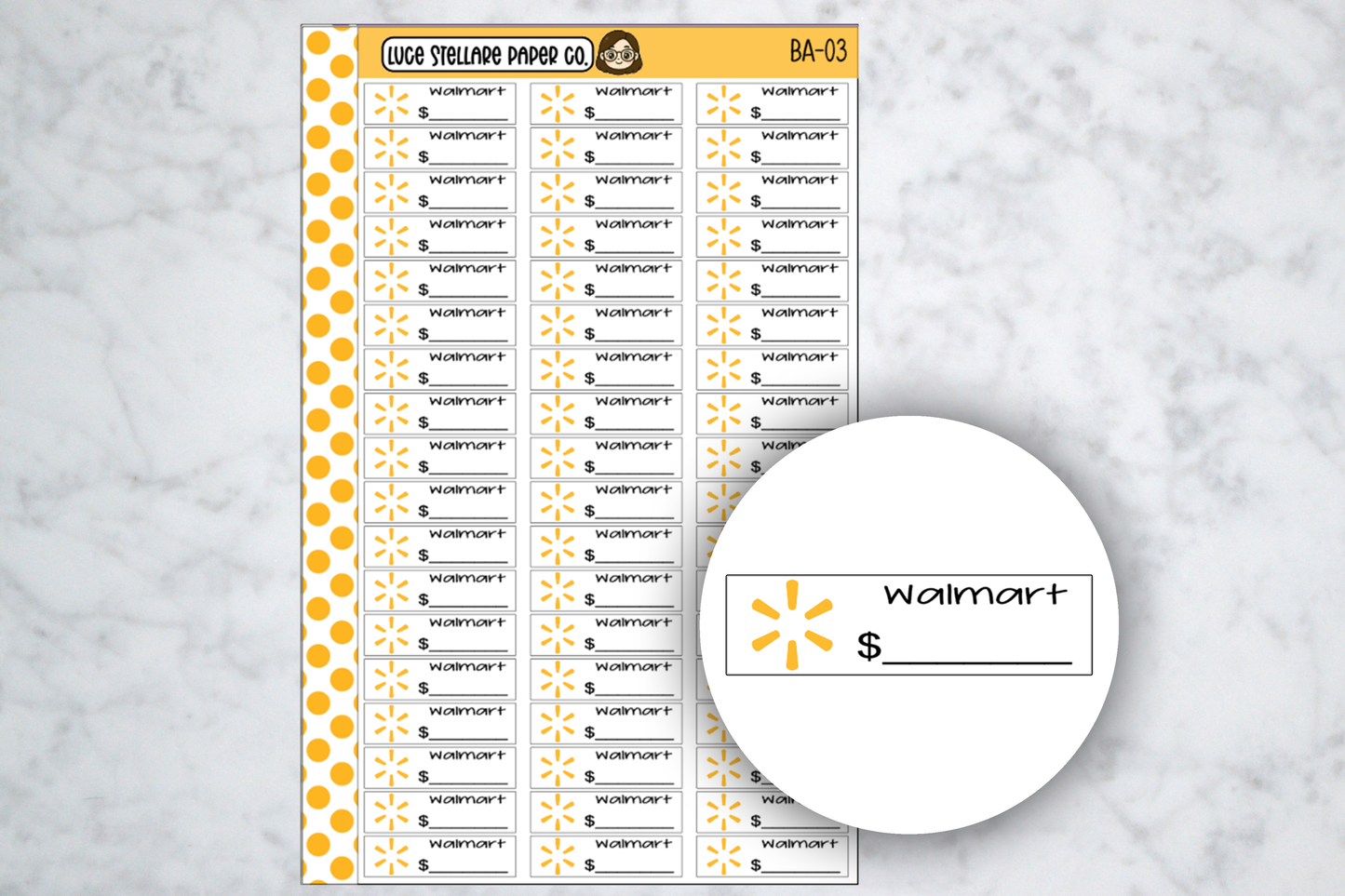 Walmart Bill Due Stickers / BA-03
