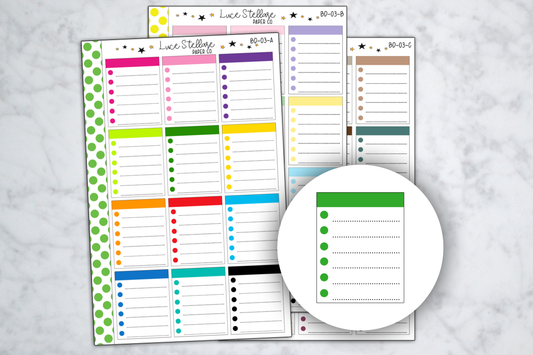 Checklist Full Box Stickers / BD-03