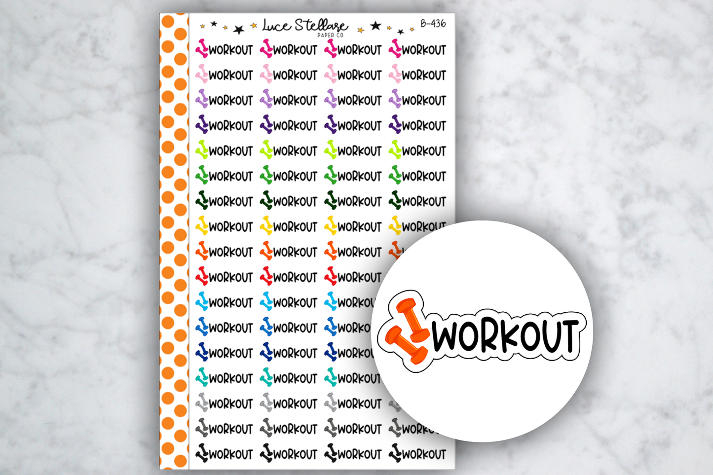 Workout Planner Stickers / B-436