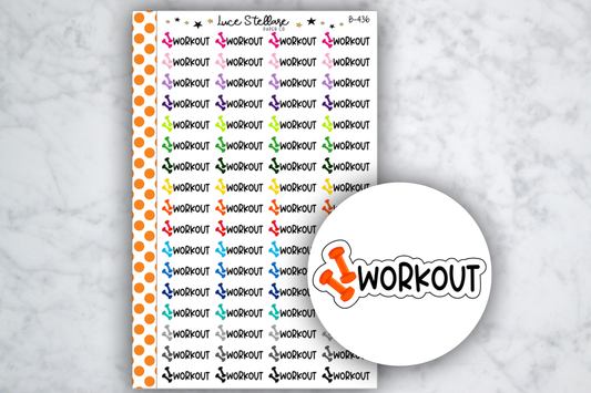 Workout Planner Stickers / B-436