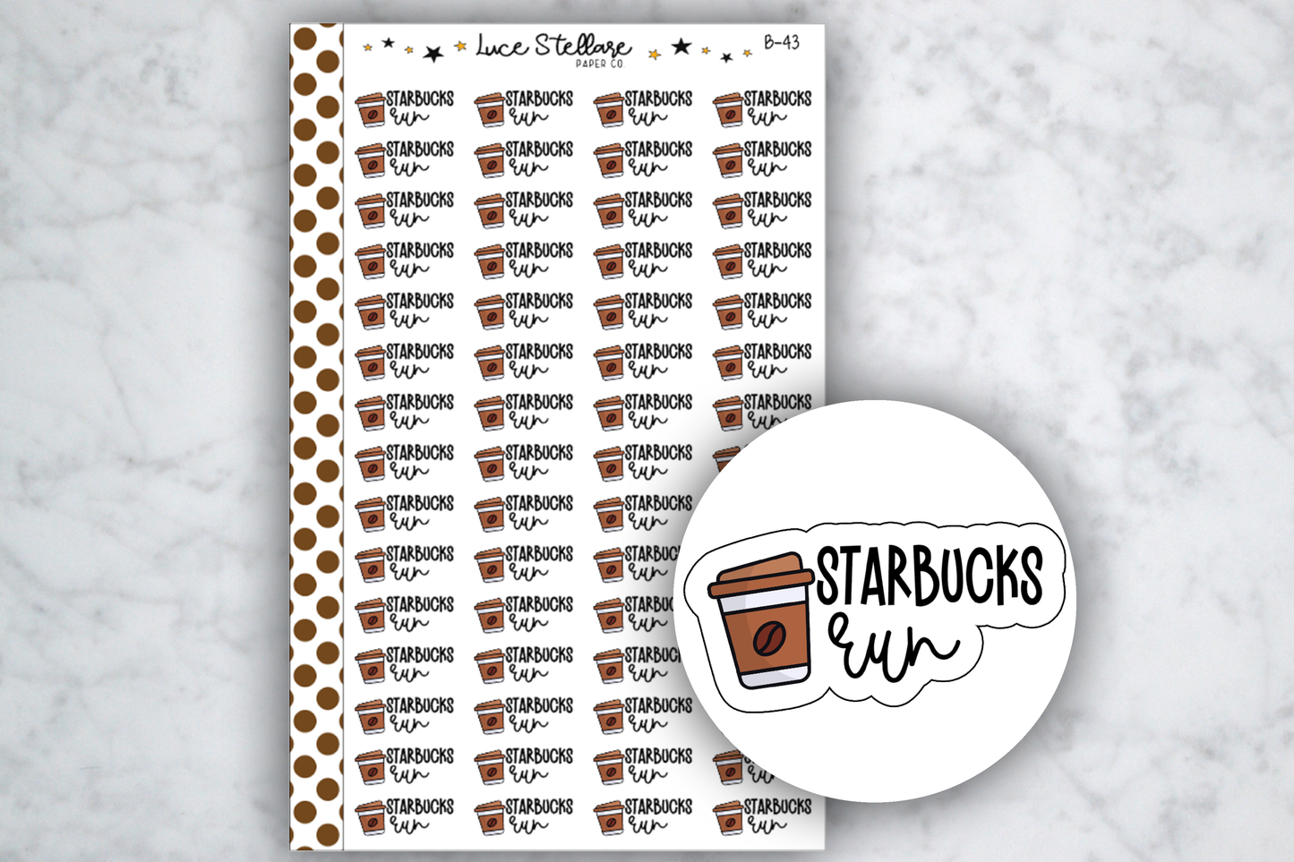 Coffee Run Stickers / B-43