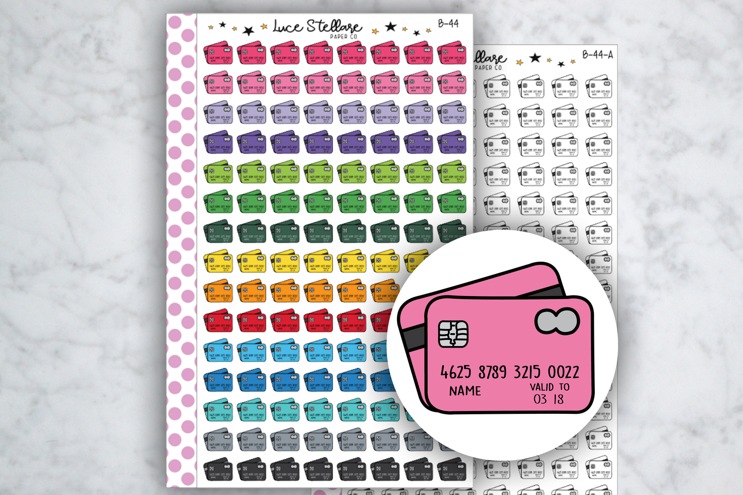 Credit Card Icon Stickers / B-44
