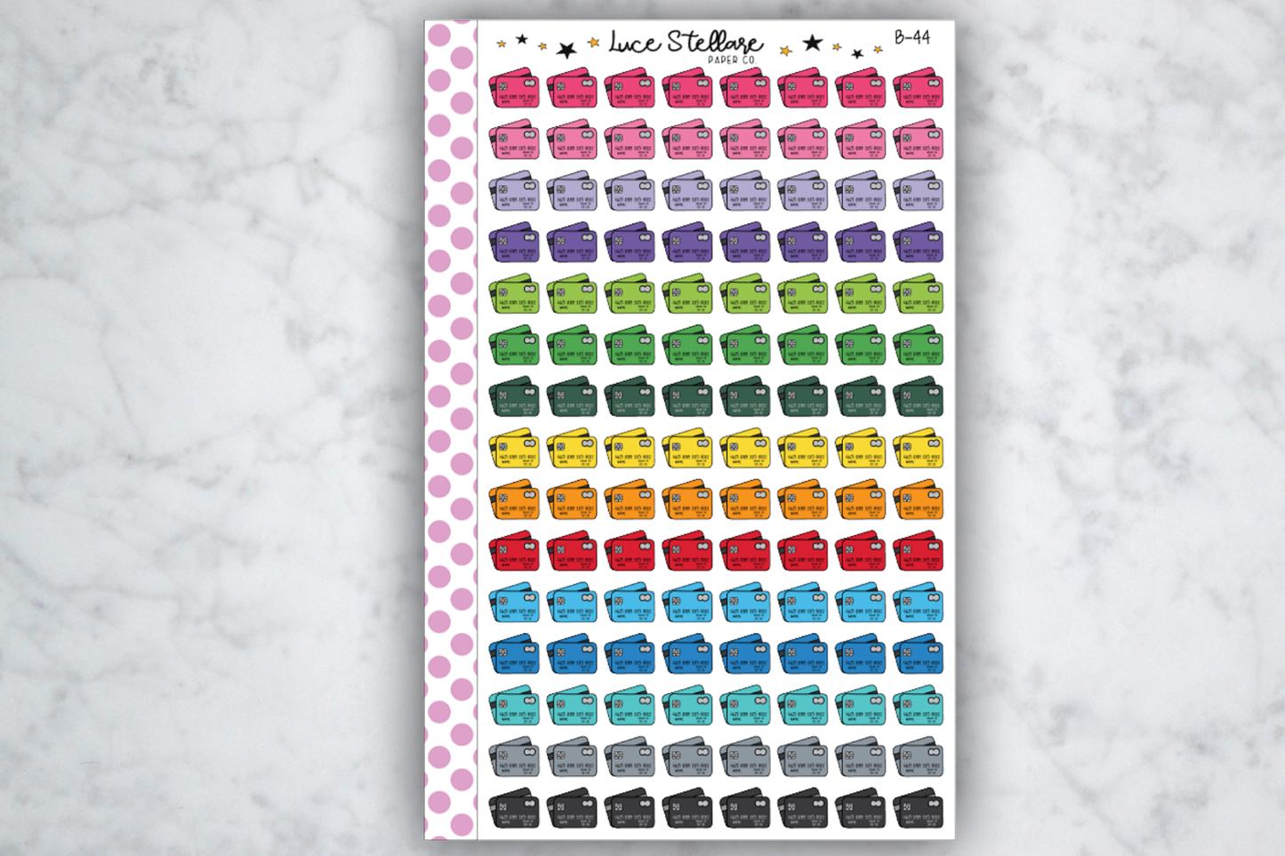 Credit Card Icon Stickers / B-44