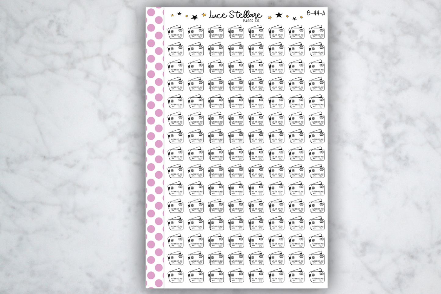 Credit Card Icon Stickers / B-44