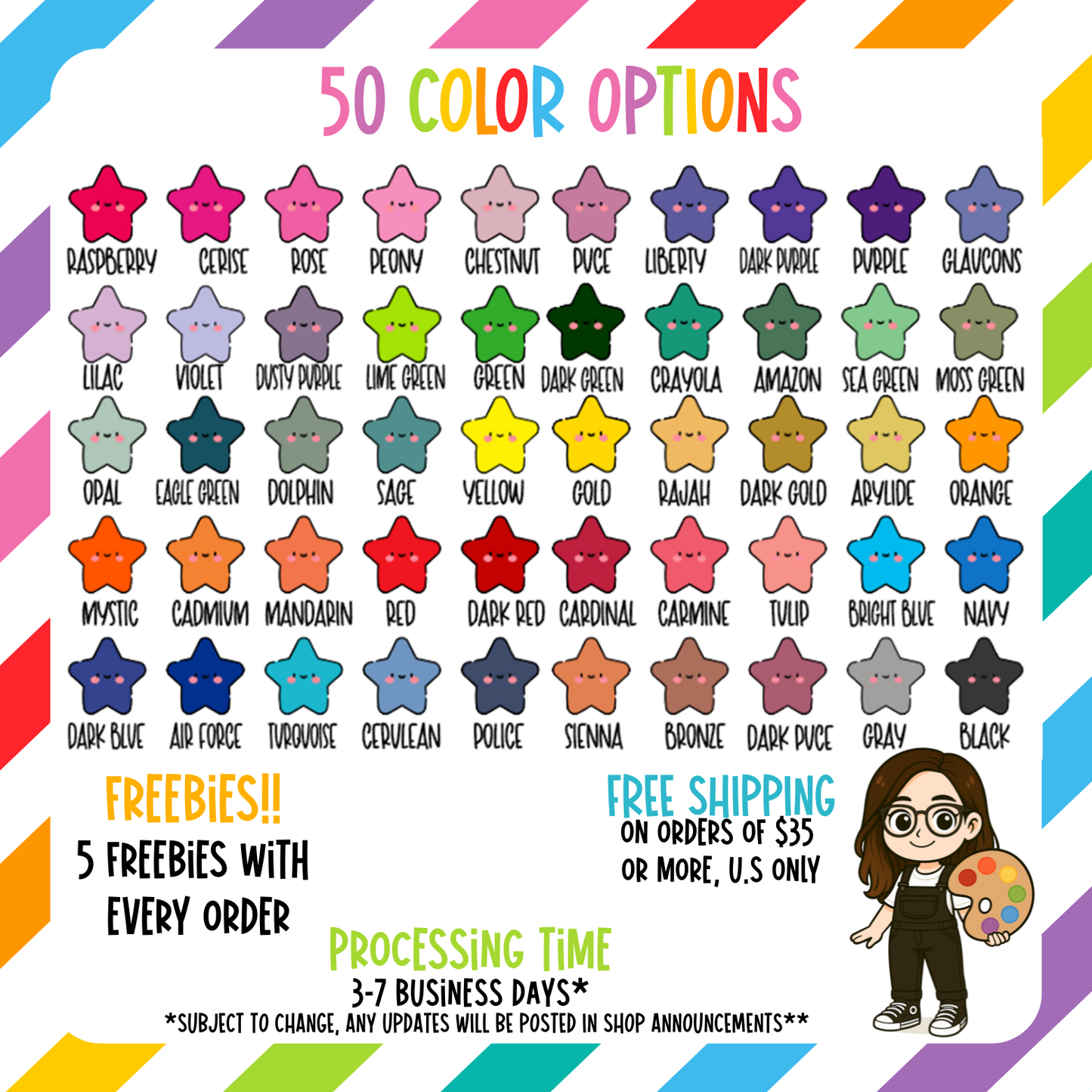 Tiny Dots Planner Stickers / B-31