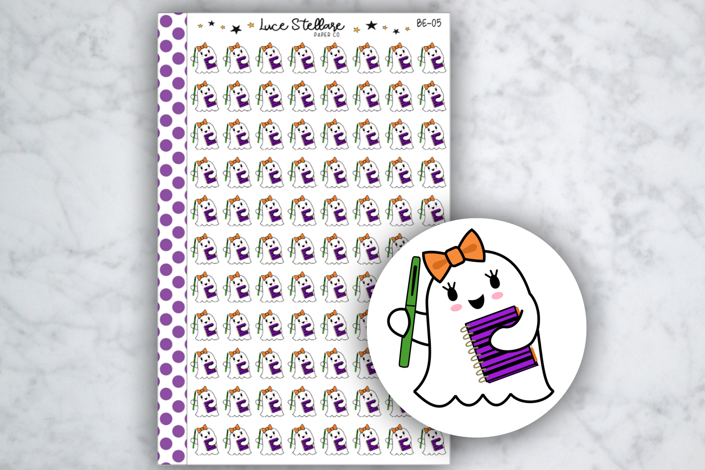 Halloween Ghost Planner Stickers / BE-05