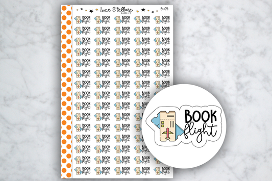 Book Flight Planner Stickers / B-05