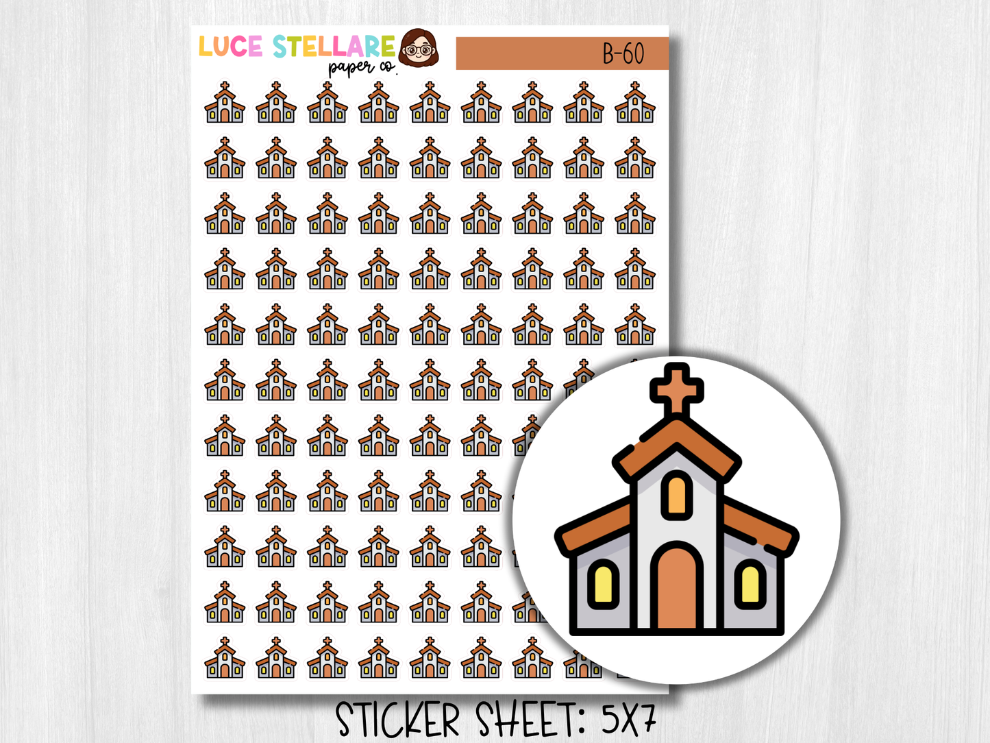 Church Planner Stickers / B-60