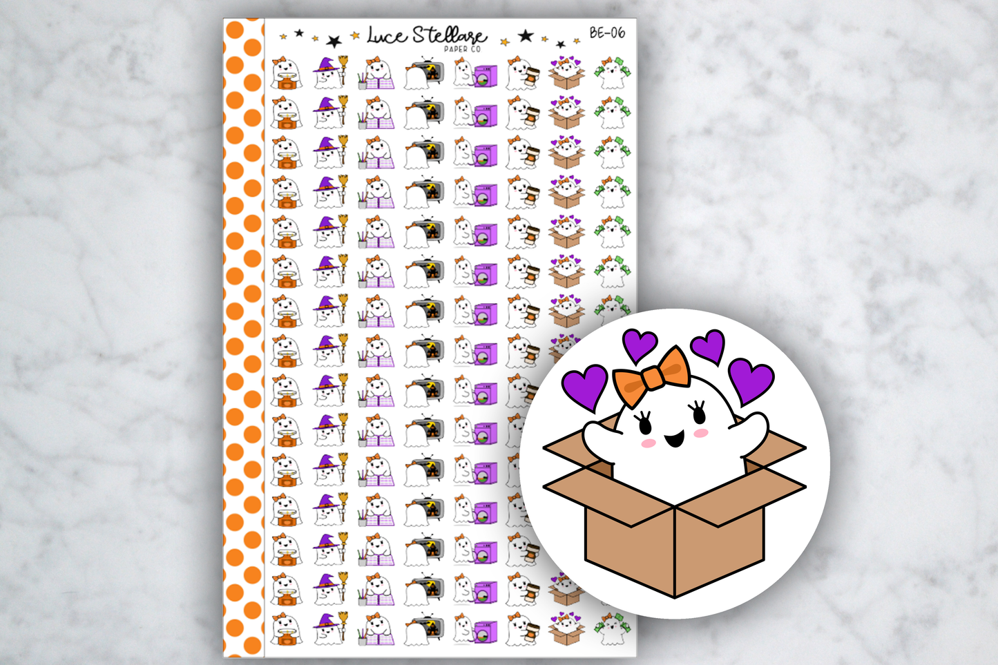 Halloween Ghost Planner Stickers / BE-06