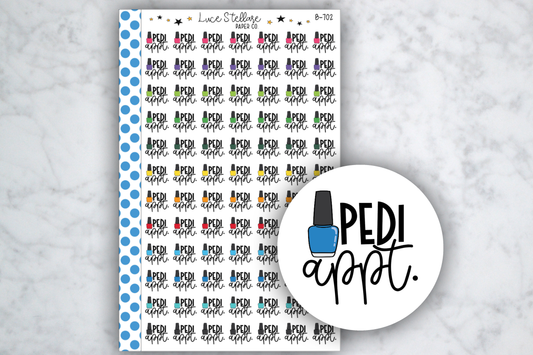 Pedicure Appointment Planner Stickers / B-702