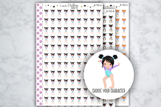 Gymnastics Reminder Stickers / B-703