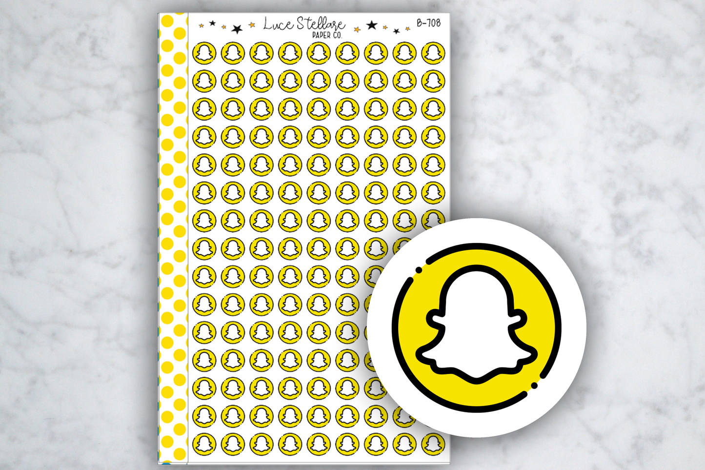 Snapchat Icon Stickers / B-708