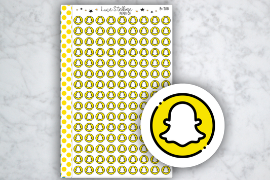 Snapchat Icon Stickers / B-708