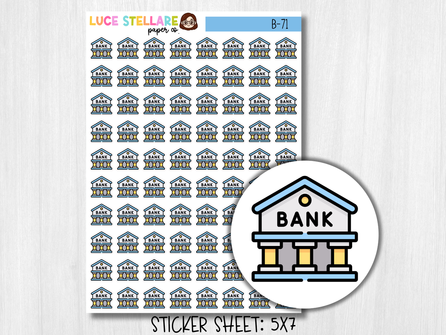 Bank Planner Stickers / B-71