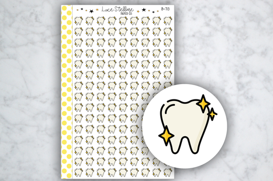 Tooth Icon Stickers / Dentist Appointment / B-713
