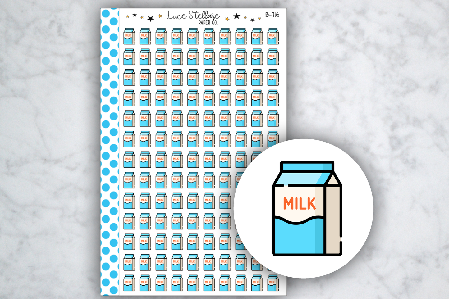 Milk Planner Stickers / B-716