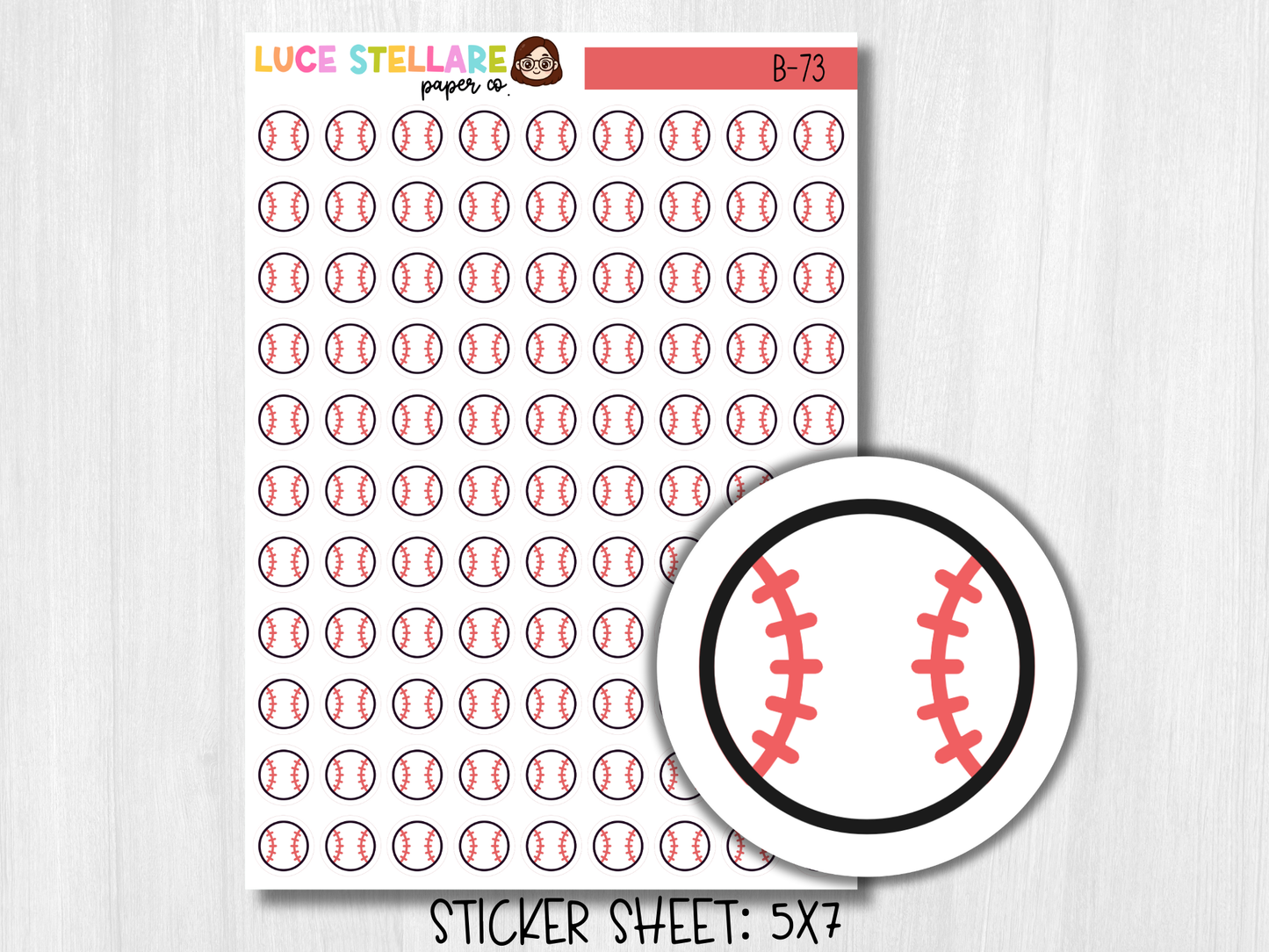 Baseball Planner Stickers / B-73