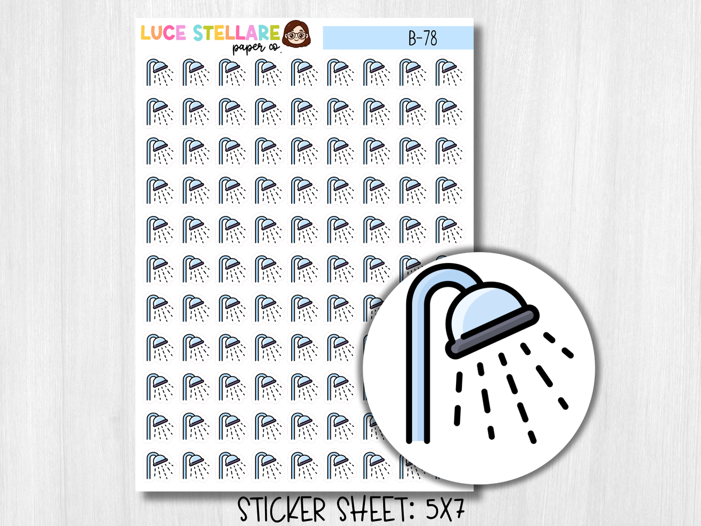 Shower Planner Stickers / B-78