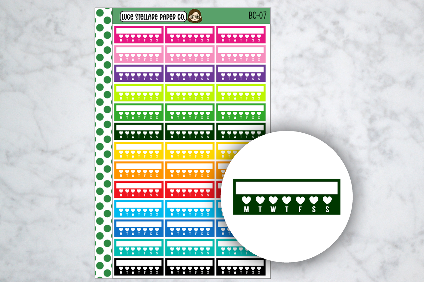 Weekly Habit Tracker Box Stickers / BC-07