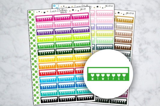 Weekly Habit Tracker Box Stickers / BC-07
