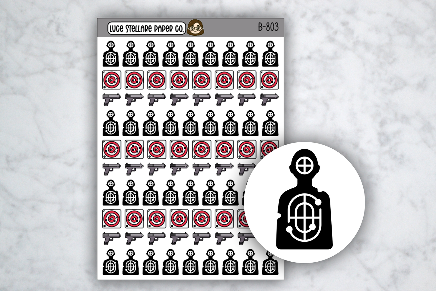 Target Practice Icon Stickers /B-803