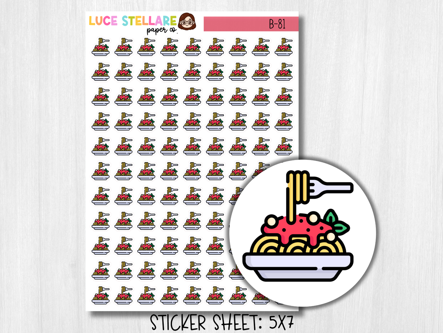 Pasta Planner Stickers / B-81
