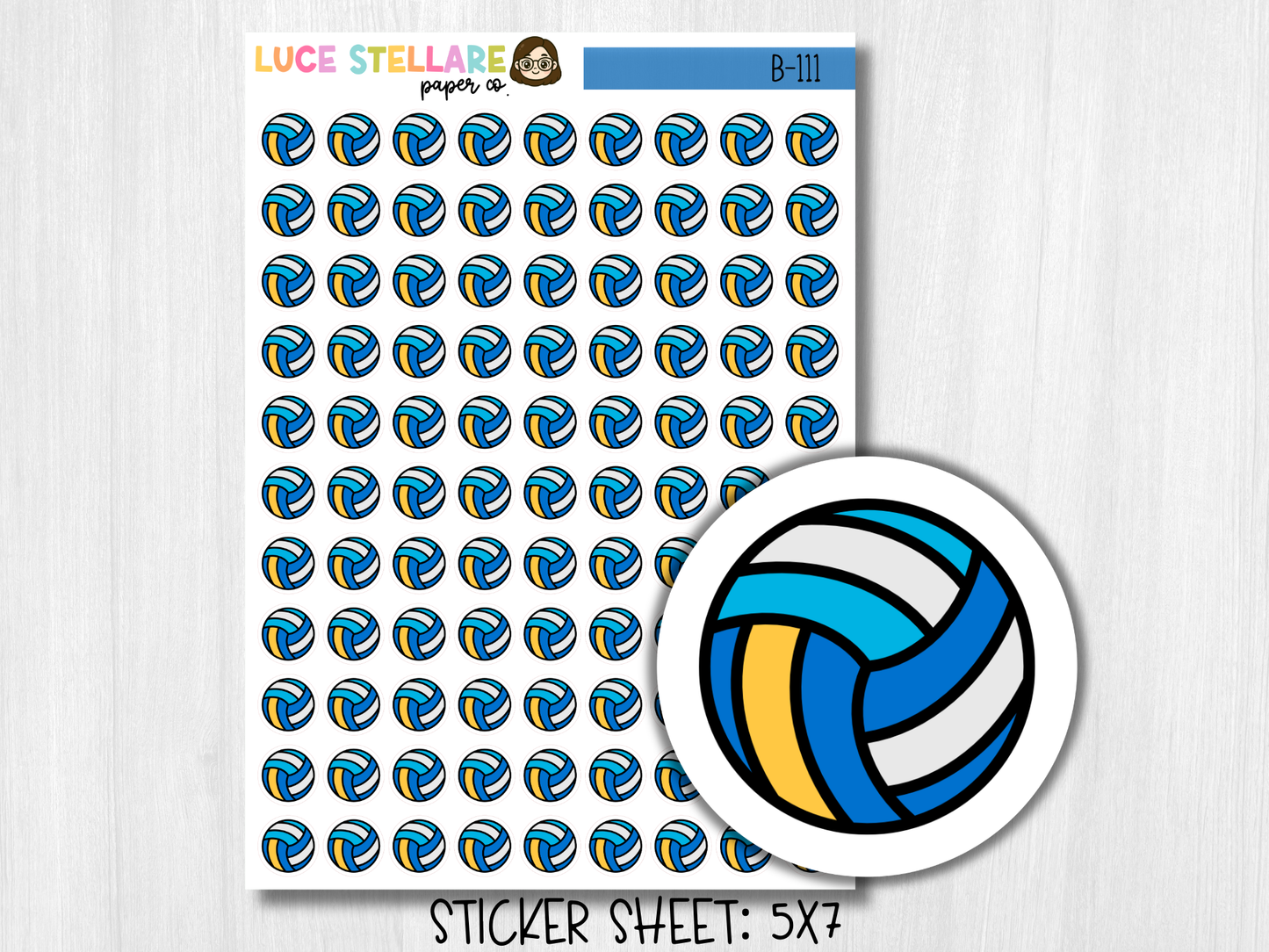 Volleyball Planner Stickers / B-111