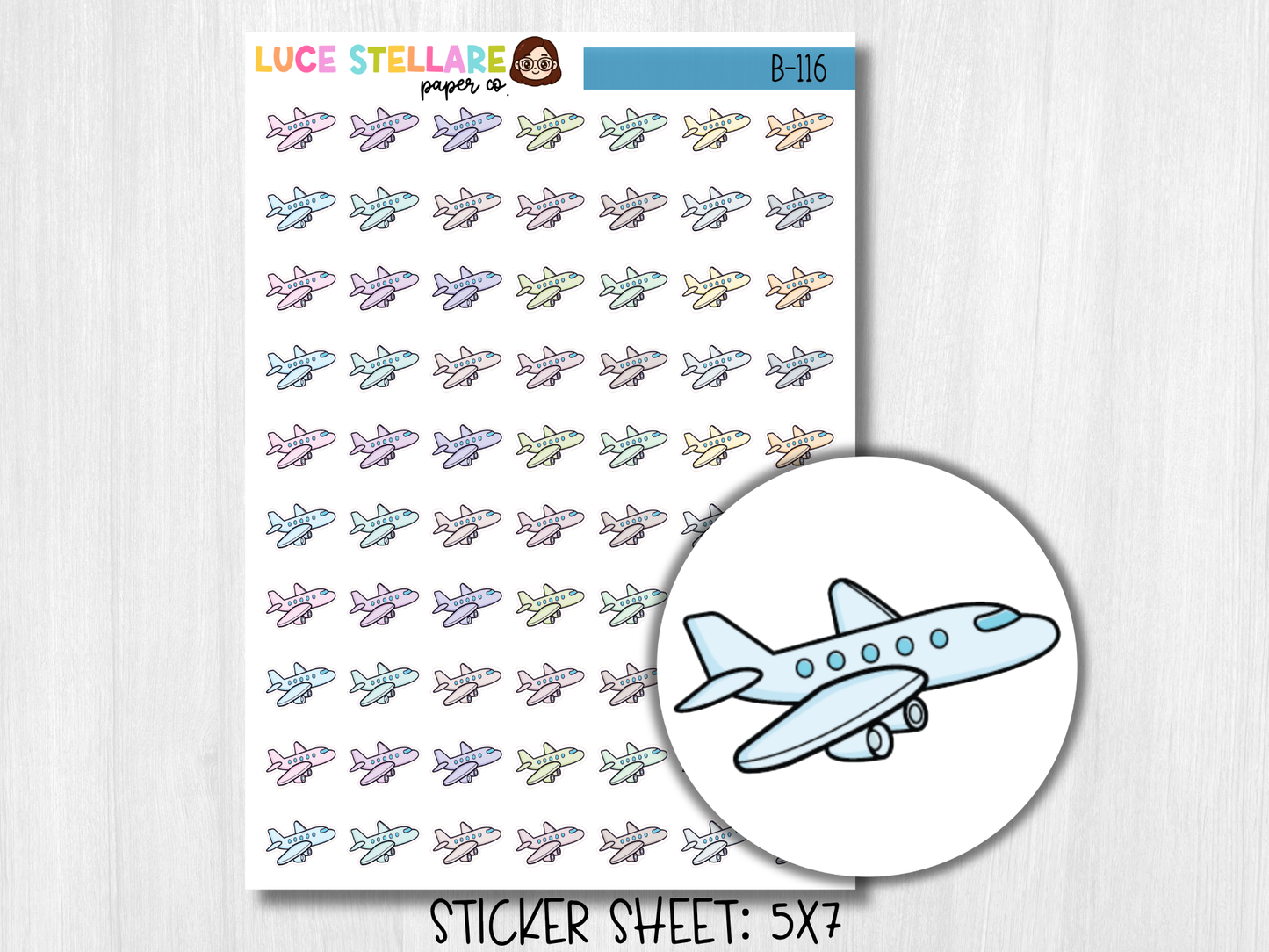 Airplane Icon Stickers / B-116