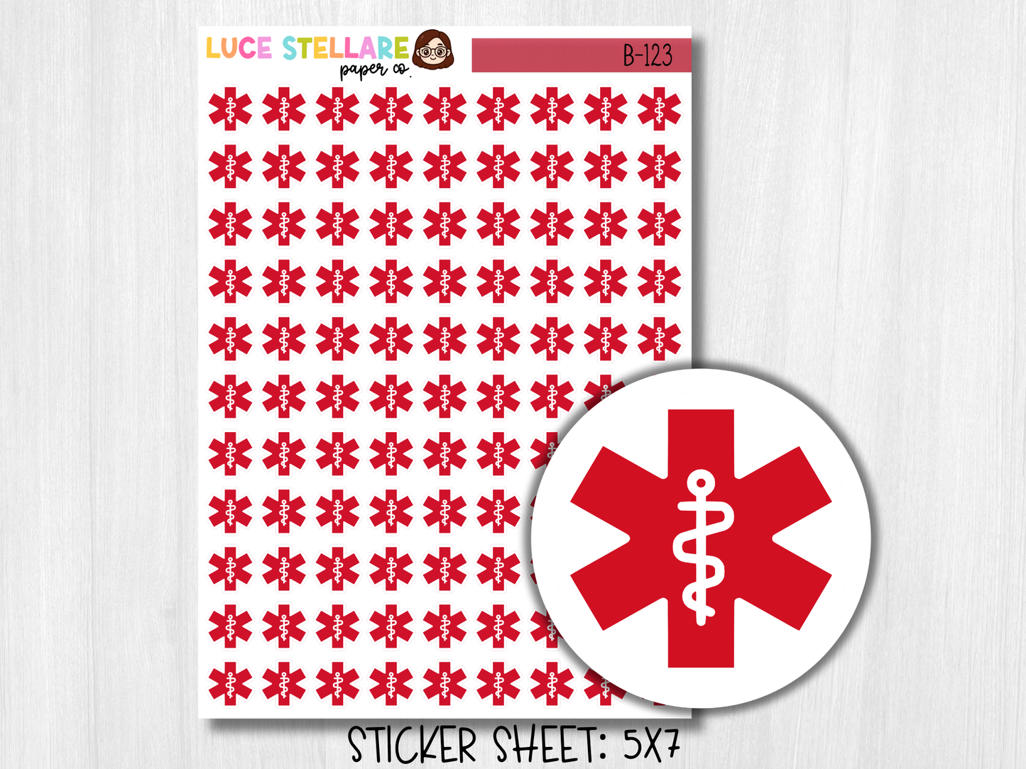 Medical Planner Stickers / B-123