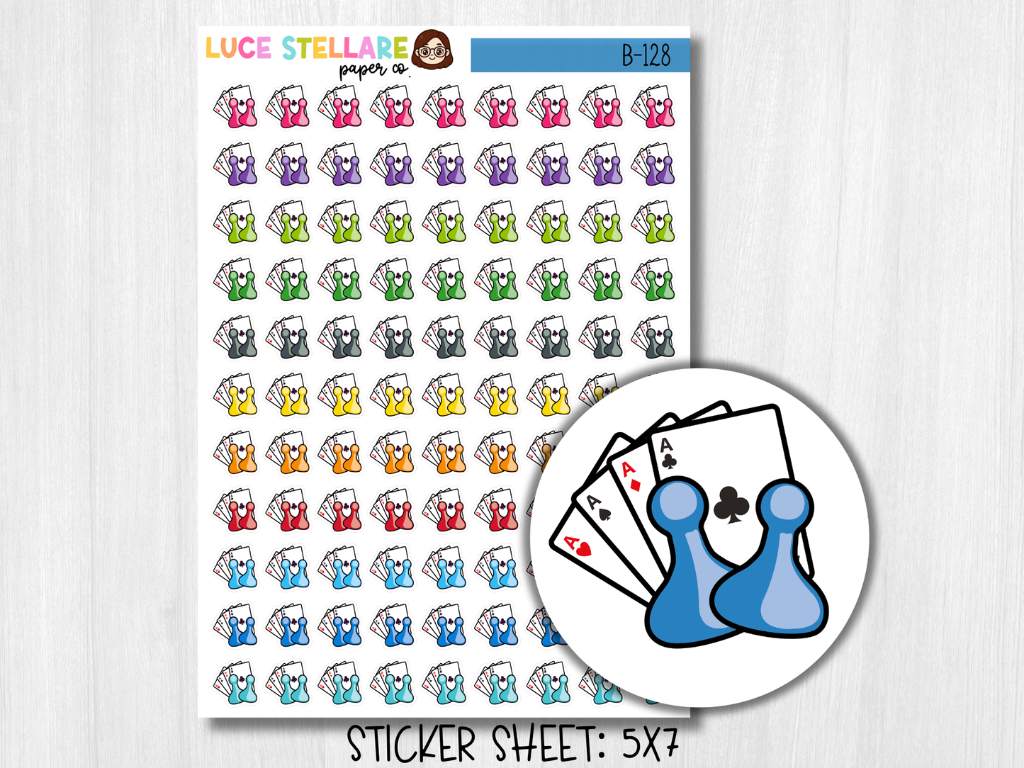 Family Game Night Planner Stickers / B-128