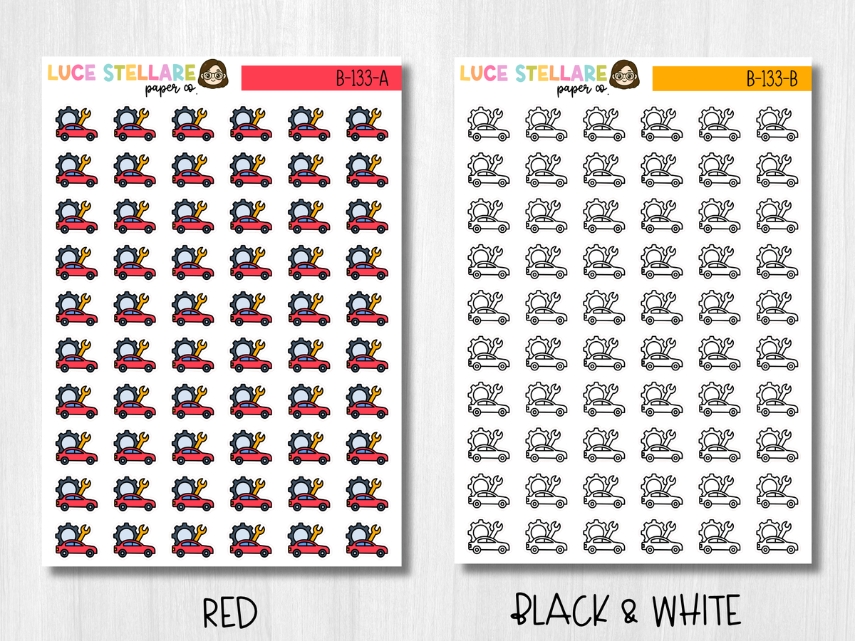 Car Service Icon Planner Stickers / B-133
