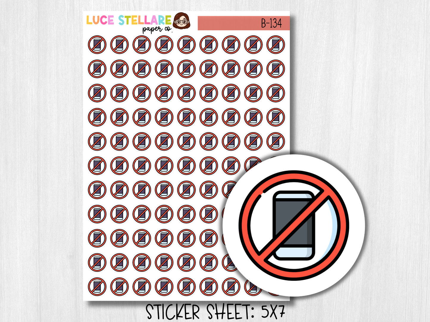 No Screen Planner Stickers / B-134