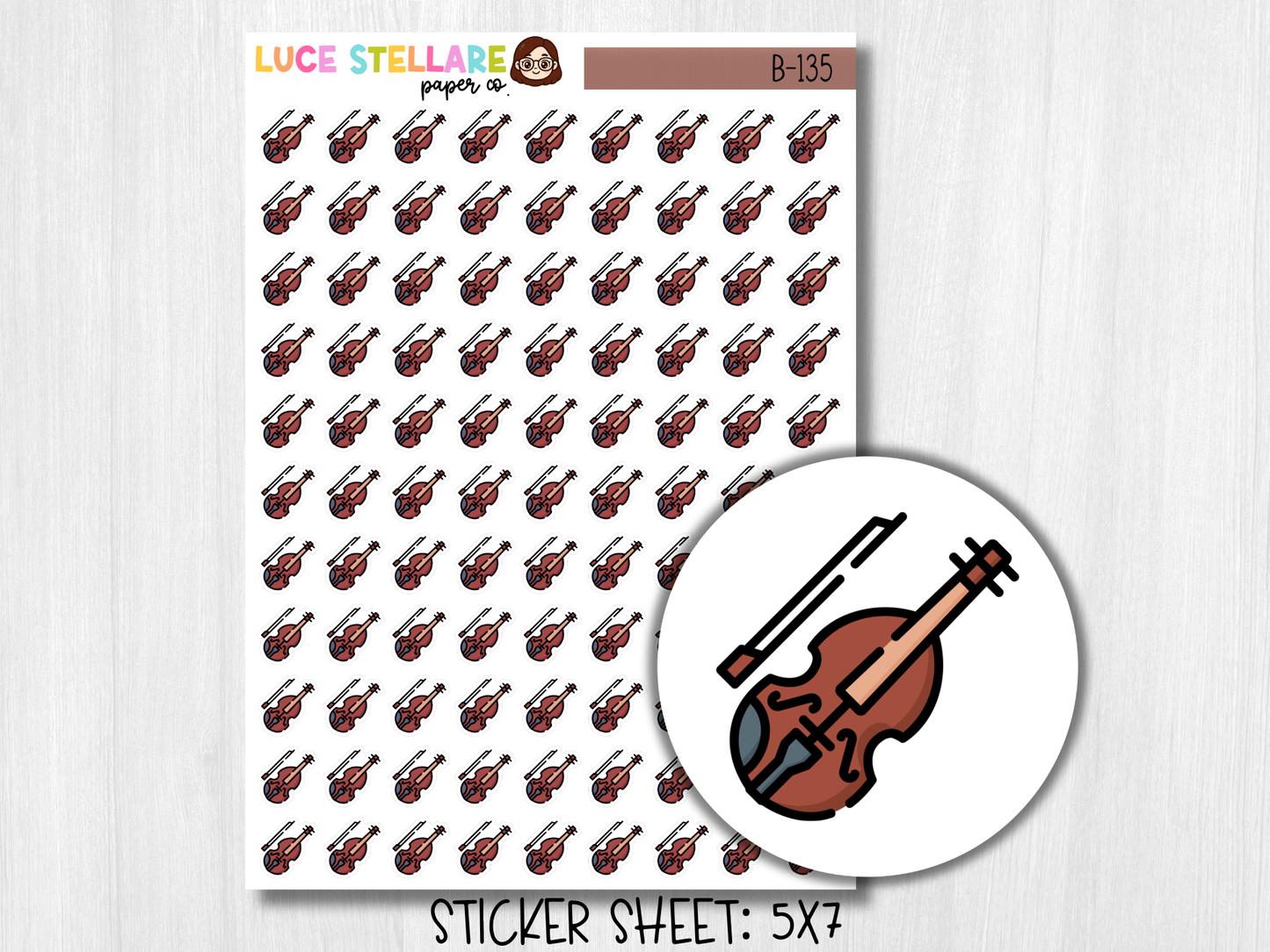 Violin Planner Stickers / B-135