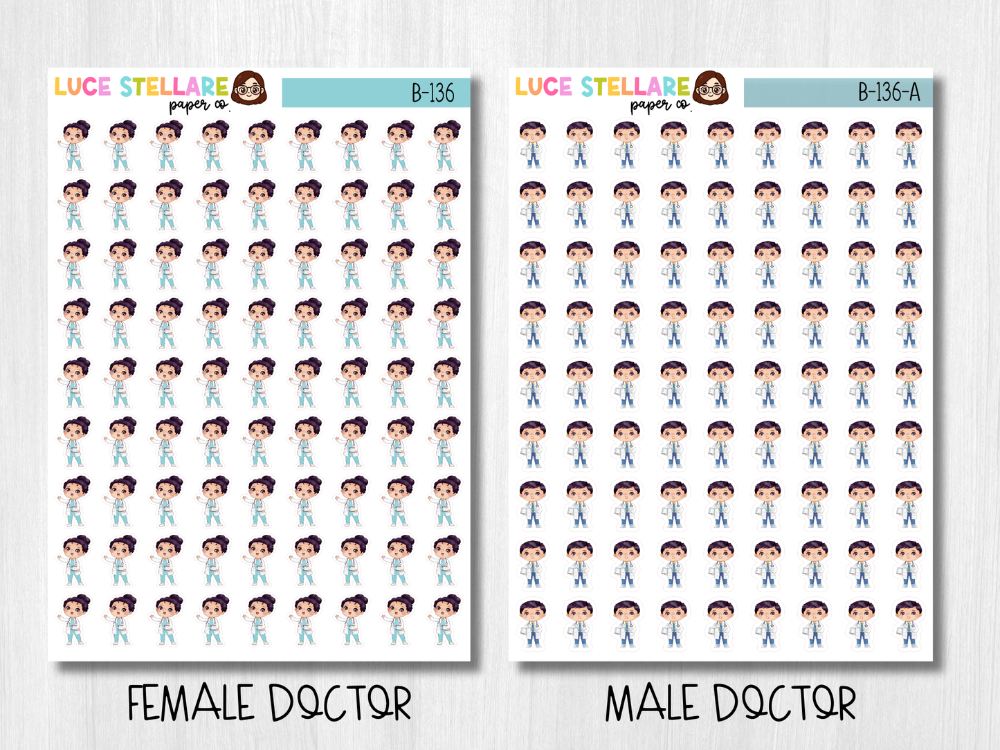 Doctor Planner Stickers / B-136