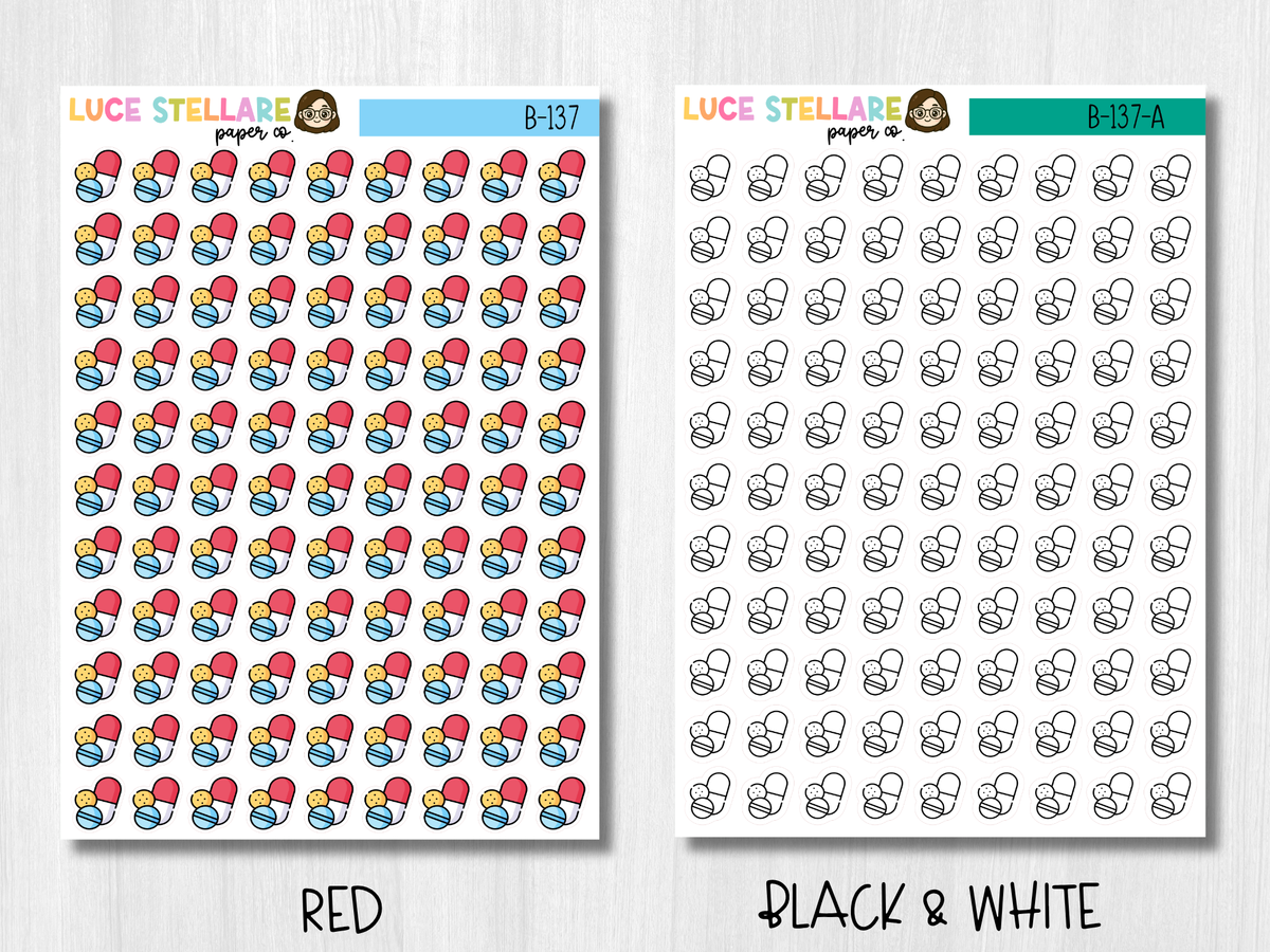 Medication Icon Planner Stickers / B-137