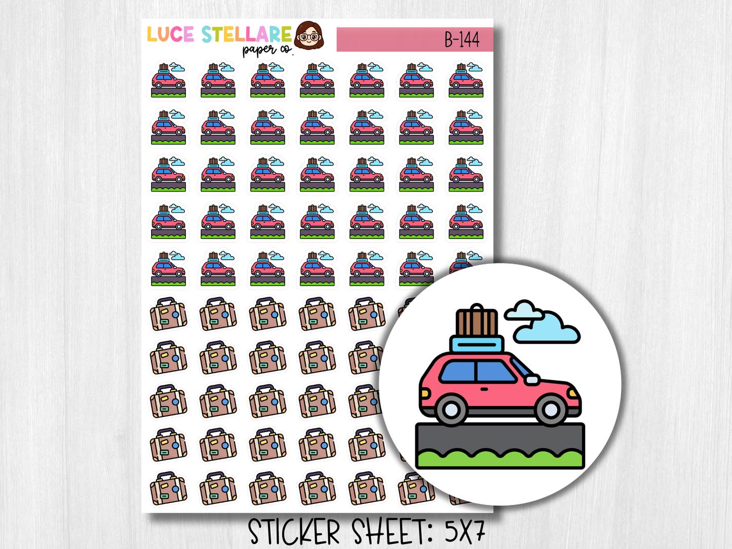 Road Trip Planner Stickers / B-144
