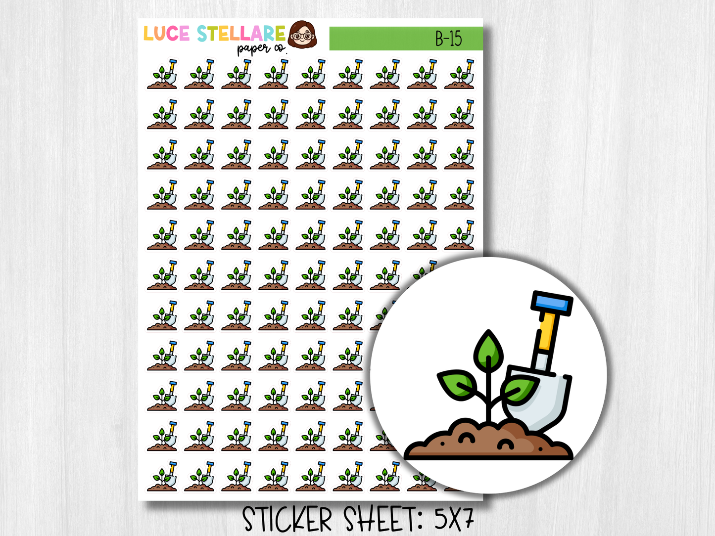 Gardening Icon Stickers / B-15