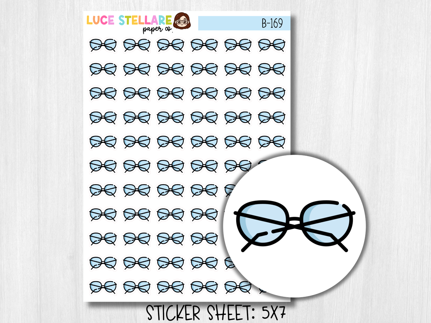 Reading Glasses Planner Stickers / B-169