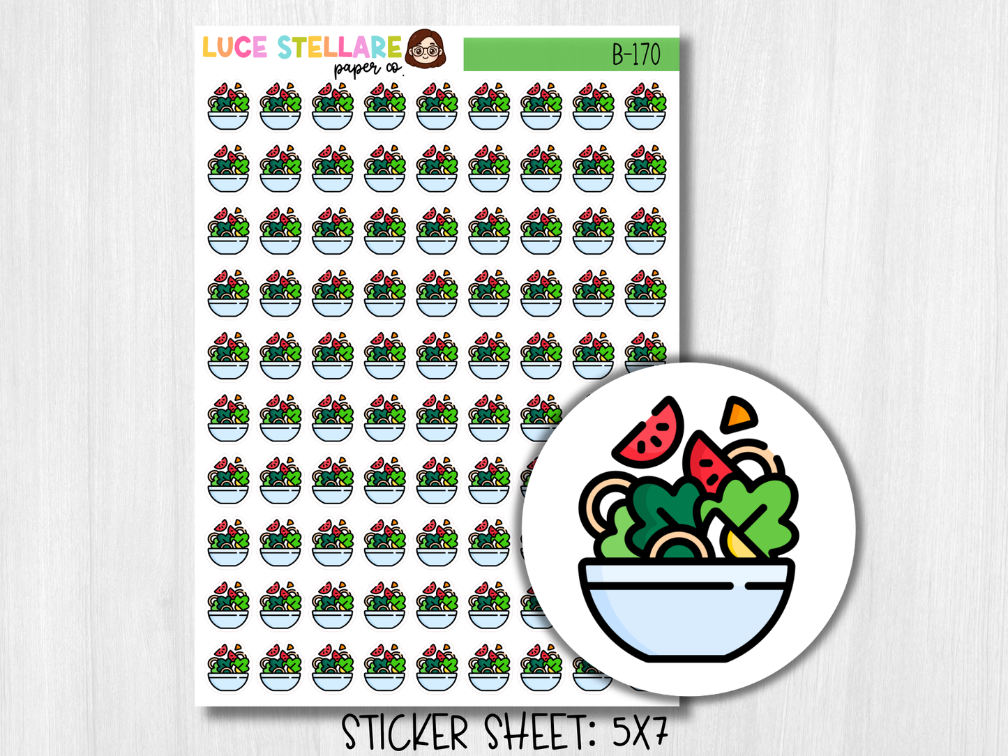 Salad Planner Stickers / B-170