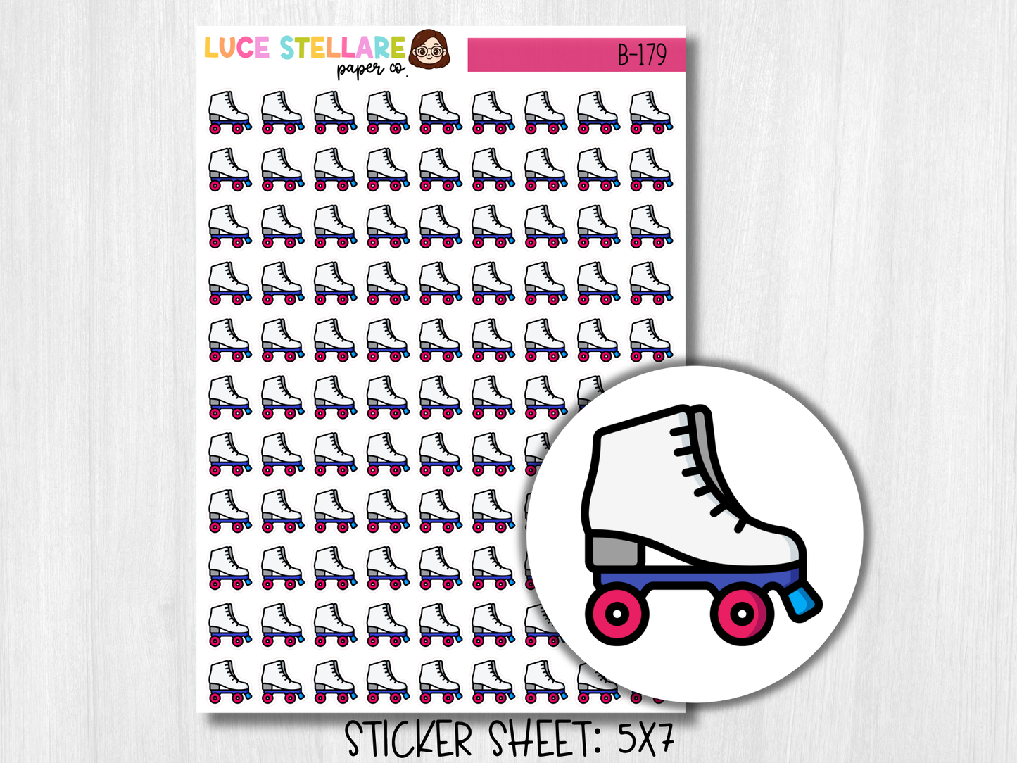 Roller Skates Planner Stickers / B-179
