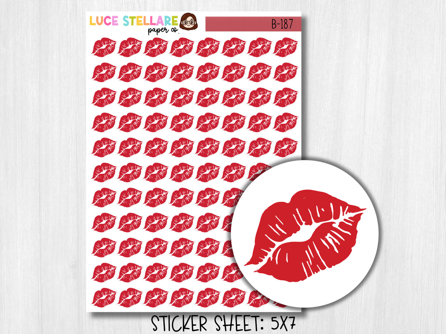 Lips Planner Stickers / B-187