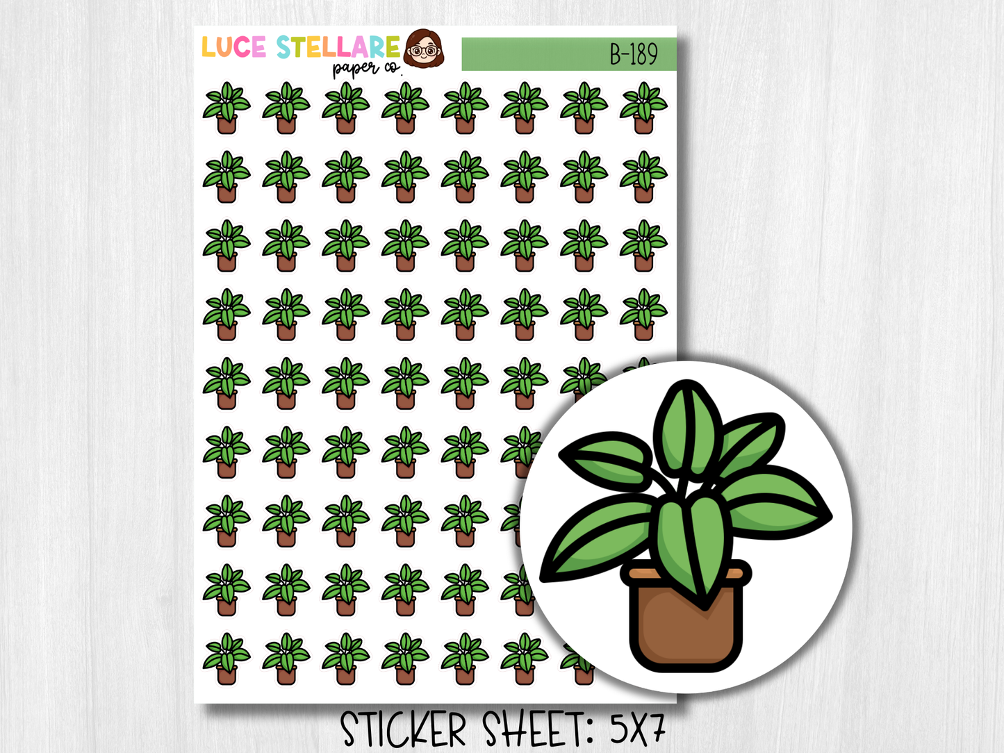 Water Plant Planner Stickers / B-189